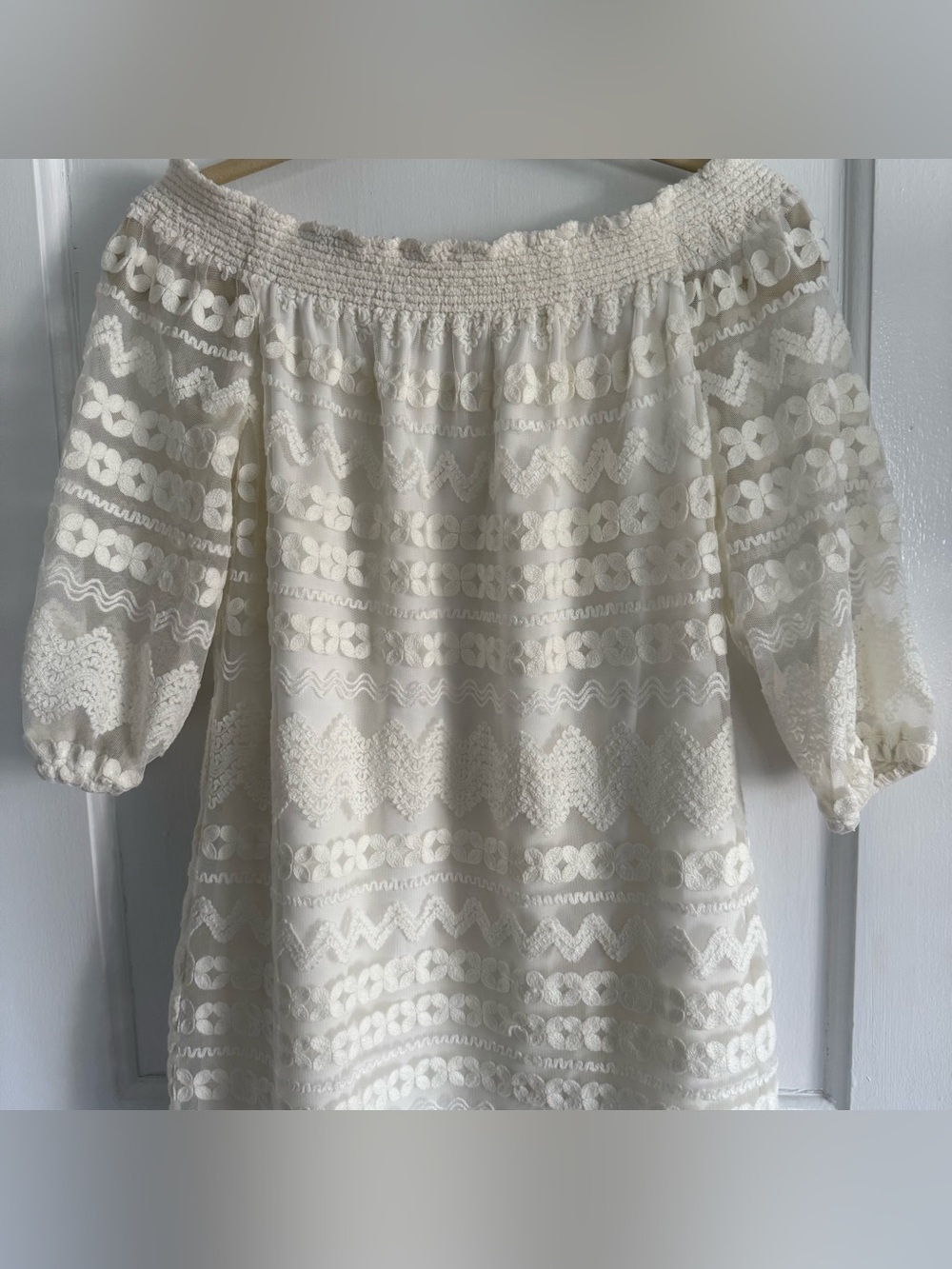 Trina Turk Off Shoulder Lace Dress - Picture 3 of 4